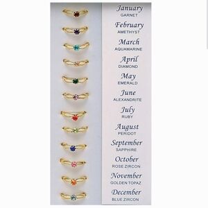 Buy Now Adjustable Birthstone Rings Choose 1 New